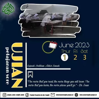 Ujian Idhofy ( Pelajaran Sore) Akhir Sanah 2022/2023